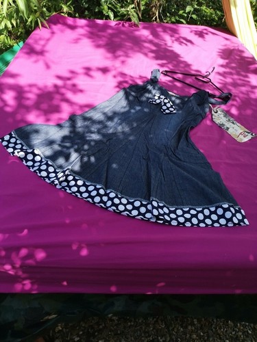 Robe pin jeans satin - pin-up,