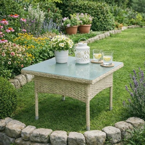 Table appoint polyrattan - table,