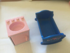 HOUSE LOT BELVILLE DOLL LEGO FURNITURE EVIER BED 5890 4908 6197 ANTIQUE