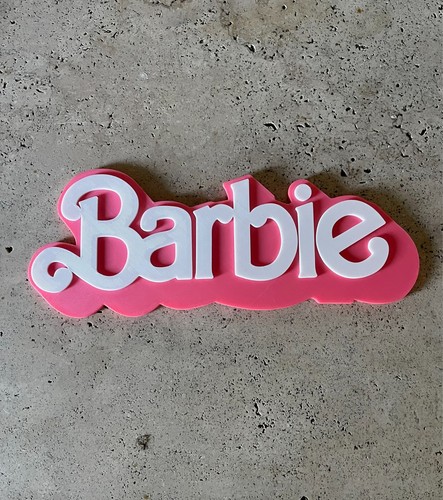 Plaque murale style - plaque, barbie