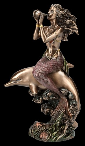 Figur féerique sirène peinte - féerique,