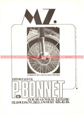 Advertising MOTO MZ 1970 engine importer Pierre Bonnet 92 Boulogne-Billancourt