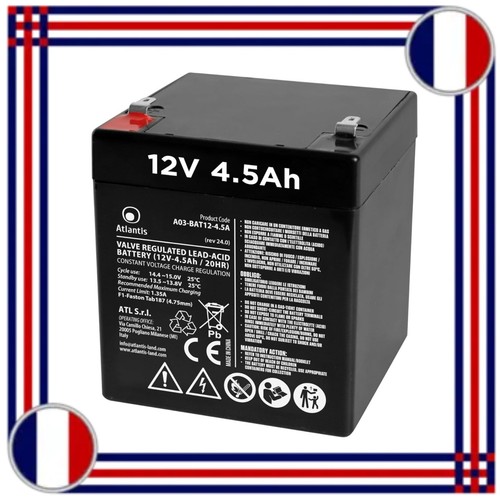 Batterie plomb vrla 12v 5ah - plomb, 4,5ah