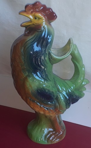 Ancien coq pichet faiencerie - ,