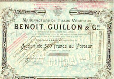 G33 - BENOIT CUILLON & CIE VEGETABLE FABRIC MANUFACTURE