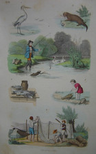 Gravure Etang de pêche