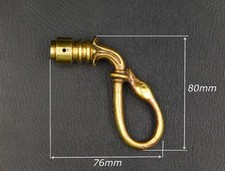 ▨7X7mm Antique Door Handle, Gooseneck Brass Empire Style Kickstand