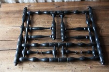 Antique Napoleon Black Style Wooden Hat Rack 3 Folding Wall