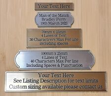 Personalised Picture Trophy Plaque Name Engraved Plate Brass/Silver Effect