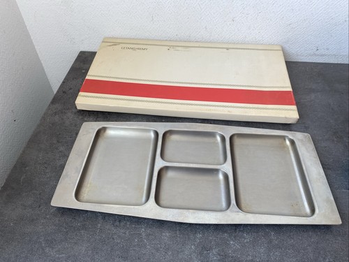 Ancien plateau inox serviteur - plateau,
