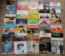 LOT (65) DE 50 DISQUES VINYLES