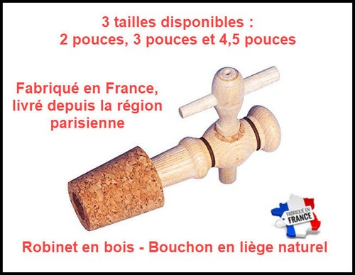 Robinet bois bouchon - bois,