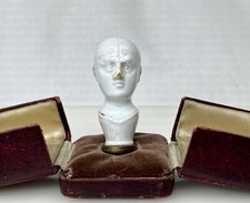 Antique Miniature Phrenology Porcelain Head - 93556