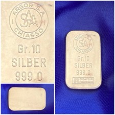 Lingot argent Pur Argor Suisse