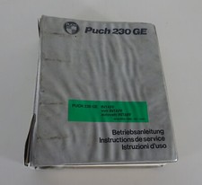 Operating Instructions and Maintenance Manual Puch G-Model 230 GE W 461 Status 1996