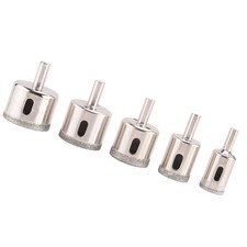 5 pcs Foret a scie de tuile de diamant Ensemble de foret Coupe d'ardoise de3984