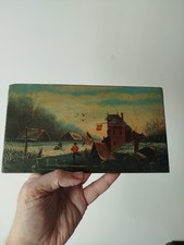 peinture sur bois scene