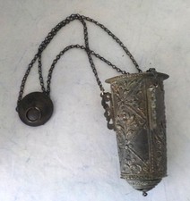 Encensoir 19e décor floral 12 cm de haut