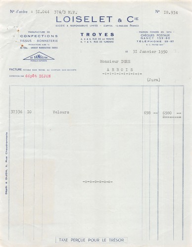 1950 manufacture - manufacture, de