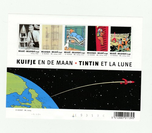 Herge feuille timbres tintin - feuille,