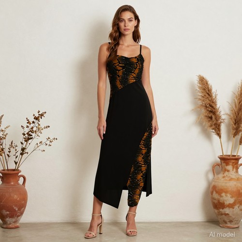 Artsy avant garde - robe, longue