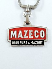 KEYCHAIN - Augis - MAZECO - OIL BURNERS - NICE - ENAMELLED METAL 1960s -
