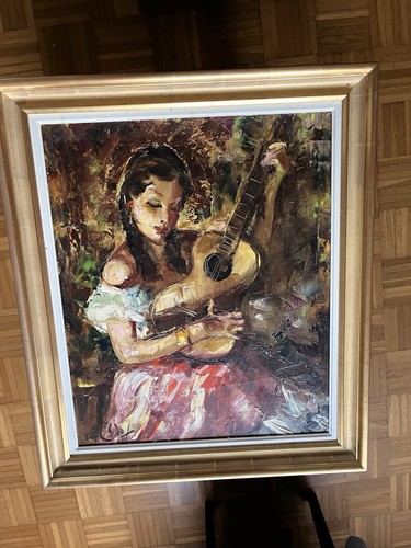 Huile sur toile signée van - huile,