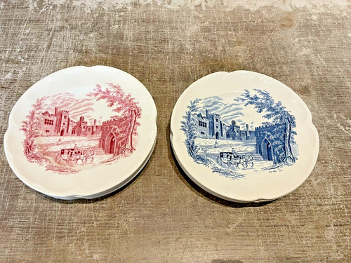 Ancien assiette dessert - 4x,
