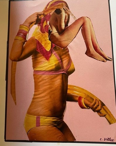 Art contemporain toile collage - toile,