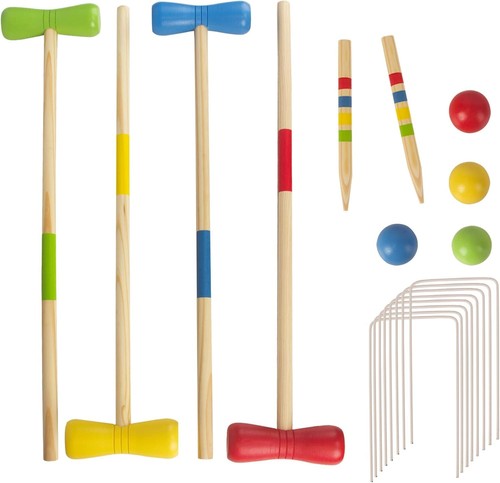 Jeu croquet bois - pour, 4
