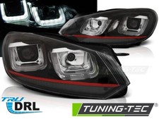 FEUX AVANT LED FEUX POUR VW GOLF 6 08-12 DAYLIGHT NEW GTI LOOK RED LINE
