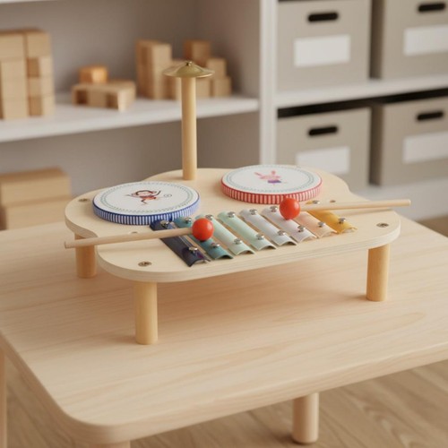 Table activités musicales - table, d'activités