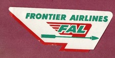 Airline luggage label Frontier FAL #411
