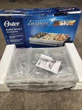OSTER CKSTBSTW02 Buffet Server & Warming Tray 3 -1.5 qt Buffet Pans Heat Control