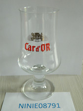 RARE VERRE A BIERE SUR PIED CAR d'OR avec Ange au fond du verre Saint Feuillien
