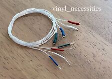 Tonearm Wire Set 30AWG HiFi 5N Pure Silver 1.2 gold terminal 400mm/15.75inches