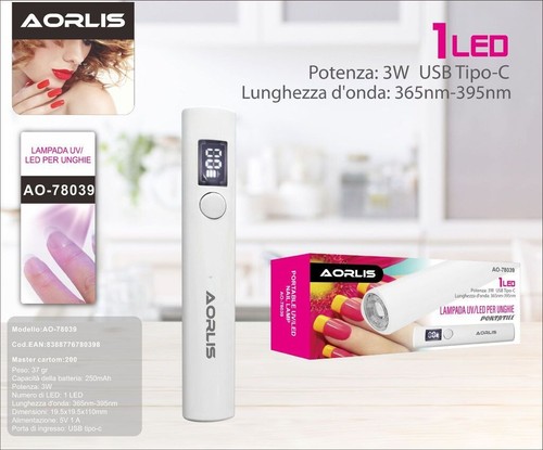 Lampe led ongles aorlis - uv/led,