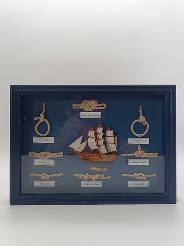 Cadre vitrine marine nœuds - cadre,