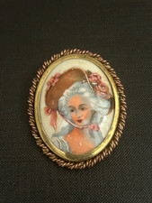 BROCHE ANTIQUE PORTRAIT FEMME