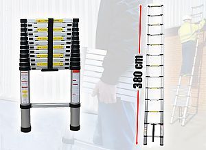 Echelle télescopique alu - , 3m80