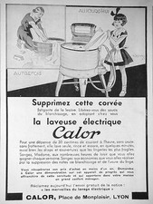 ADVERTISEMENT CALOR THE ELECTRIC WASHER WASHER RINSES AND WRINKLES WITHOUT FATIGUE