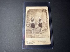 Rare PT BARNUM CDV WAINO and PLUTANOR The Wild Men of Borneo Sideshow Ephemera