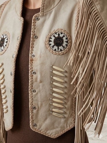 Veste cuir biker vintage - vintage, a