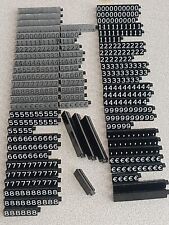 Lot 692 Numéro Chiffre Présentoir Prix Modulable Plastique Noir Argenté Vitrine