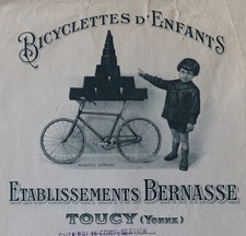 1927 TOUCY children's bicycle Bernassius bicycle invoice draft illustrated 157