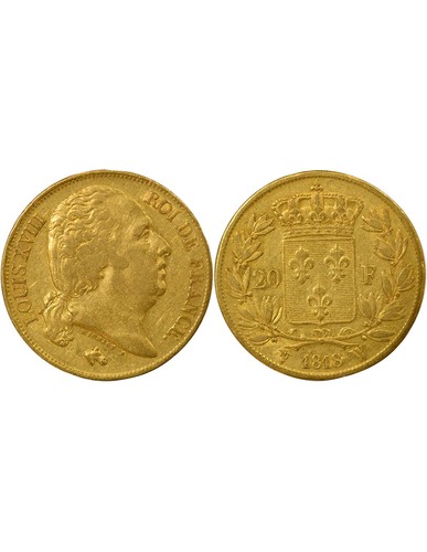 France louis xviii 20 francs - louis,