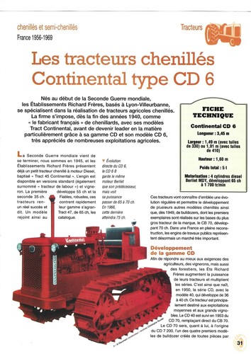 Tracteur continental type 6 - tracteur,