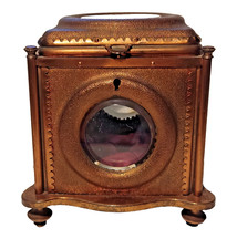 Beautiful French Palais Royal Crystal & Bronze Ormolu Jewelry BOX / VITRINE.