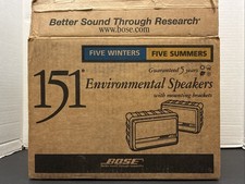 New/Open Box*BOSE 151 Environmental Speaker Pair/Set of 2 w/Mounting Brackets
