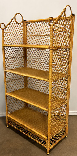 Vintage rattan wicker folding - rattan,